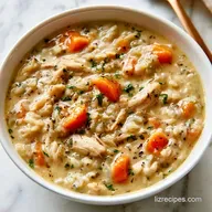 Crock Pot Chicken Rice Soup for 6