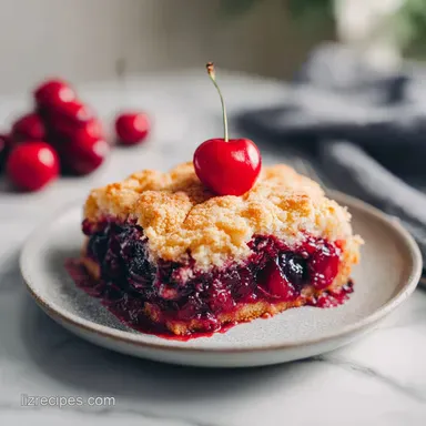 Cherry Dump Cake Recipe: Baked with Golden Buttery Crumbs Recipe Card