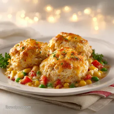 Chicken Cobbler with Greek Yogurt: Silky and Golden Baked Recipe Card