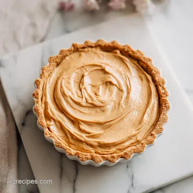 Easy Peanut Butter Pie Recipe: Creamy No Bake Dessert Recipe Card