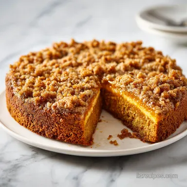 Pumpkin Crunch Cake Recipe with Silky Custard and Pecans