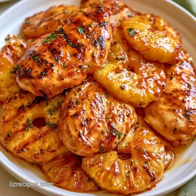 Grilled Chicken Pineapple in 25 Minutes Recipe Card
