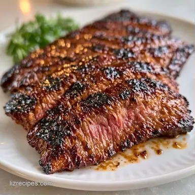 Grilled Flank Steak for 6 Servings Recipe Card
