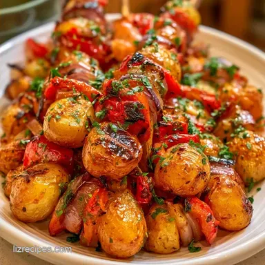 Grilled Vegetable Kebabs with Potatoes