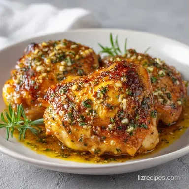 Slow Cooker Garlic Butter Chicken for 4 Recipe Card