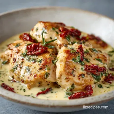 Slow Cooker Tuscan Chicken: Creamy Recipe Card