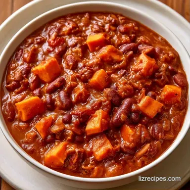 Vegetarian Chili with Sweet Potato Recipe Card
