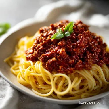 Spaghetti Bolognese in 30 Minutes Recipe Card