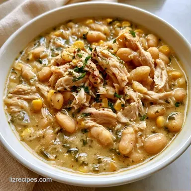 White Chicken Chili: Slow-Cooked Recipe Card