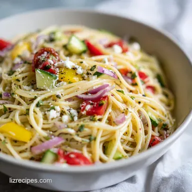 Spaghetti Salad: Tangy Pasta Salad with Fresh Vegetables