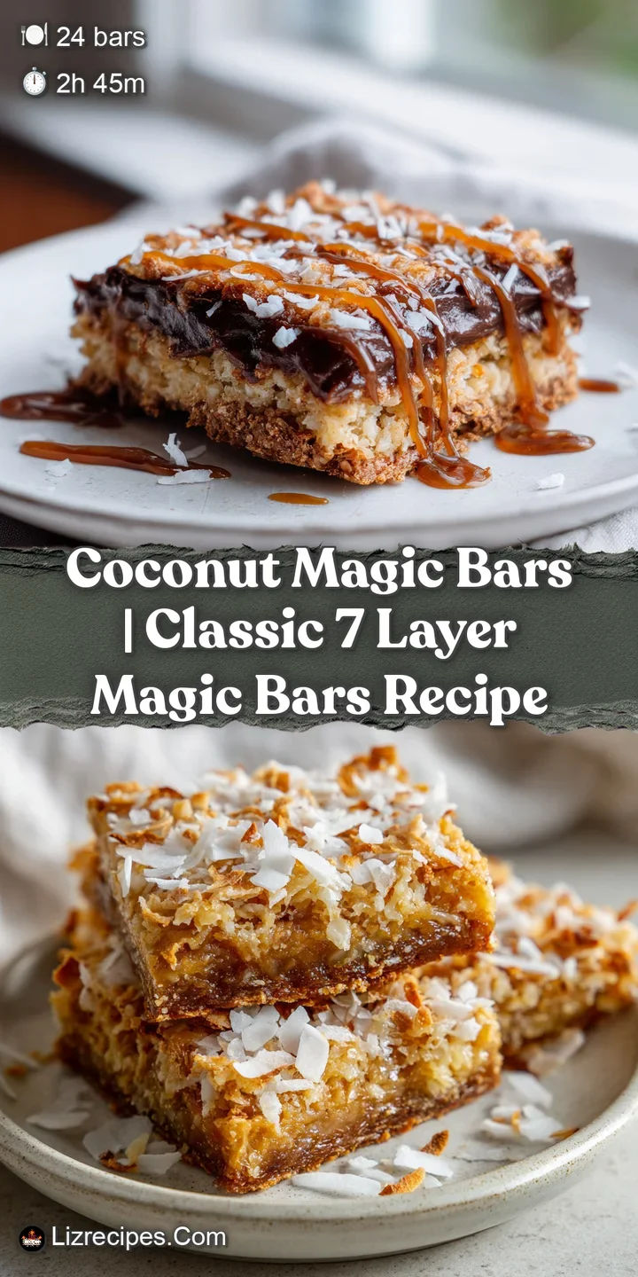 Close-up of a warm, gooey bar with visible layers of shredded coconut and melted chocolate.