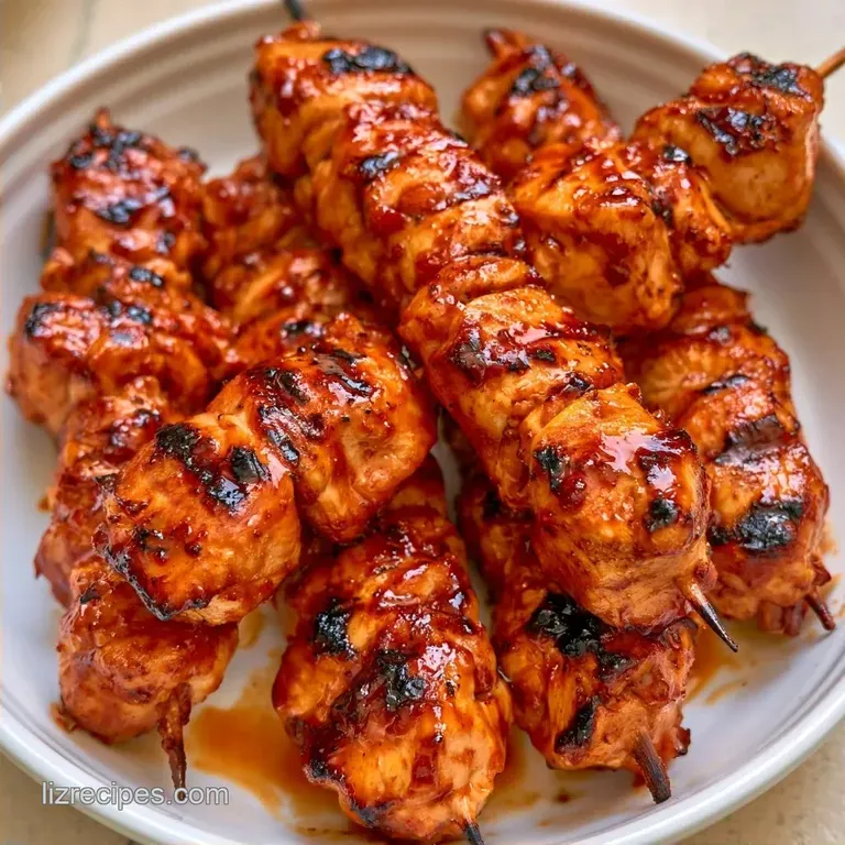 Grilled BBQ Chicken Skewers