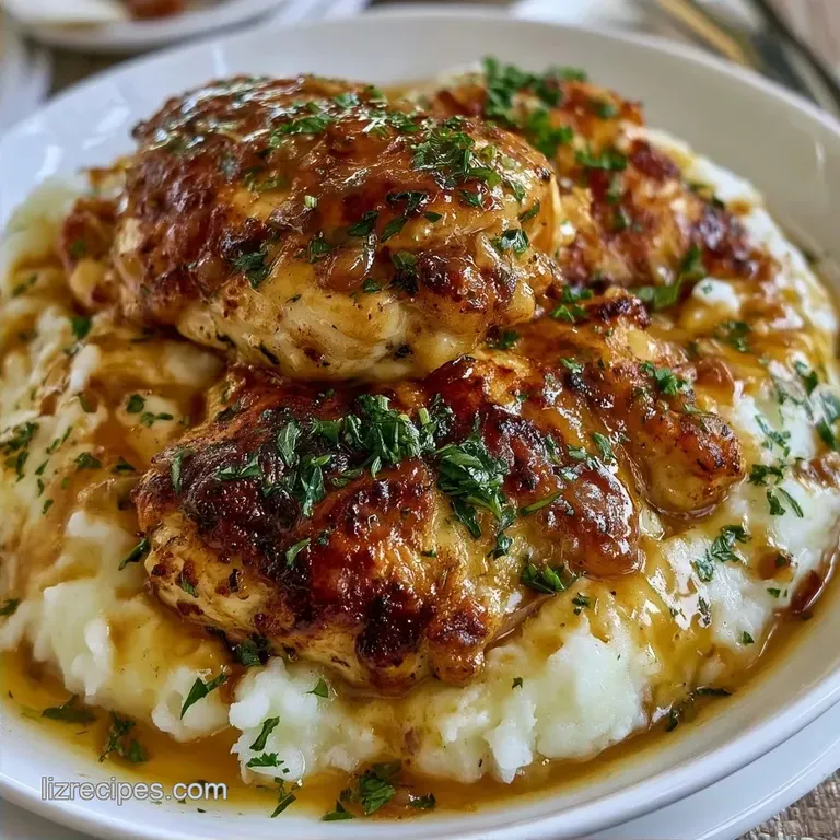 Chicken Mashed Potatoes: Slow-Cooked with Gravy