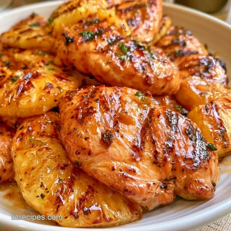 Grilled Chicken Pineapple with Honey