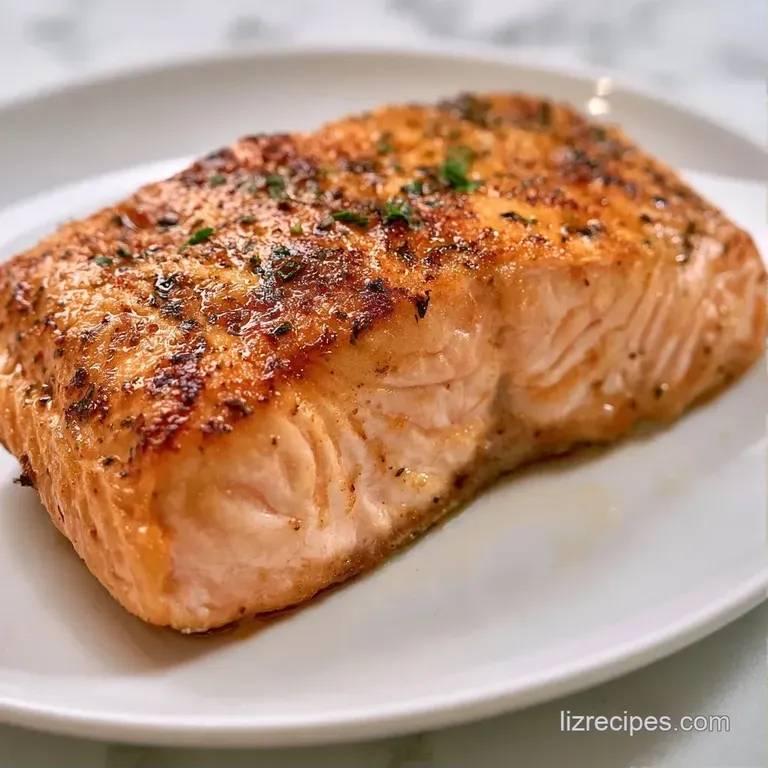 Slices of pale pink fish arranged on a white ceramic plate with swirls of cr&egrave;me fra&icirc;che and salted caper berries.