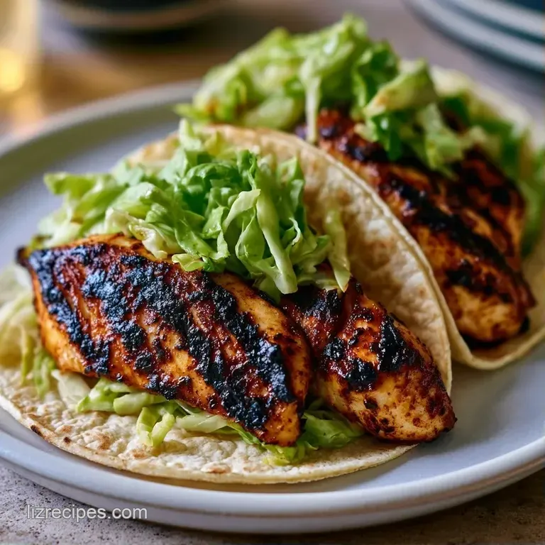 Platter of charred fish tacos with bright lime wedges and fresh cilantro sprigs arranged on a rustic wooden board.