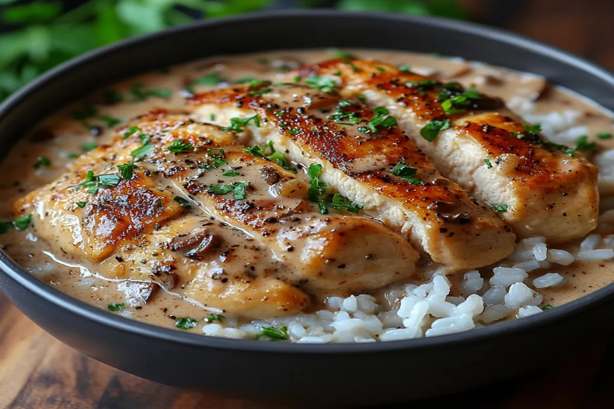 Cream of Mushroom Chicken and Rice