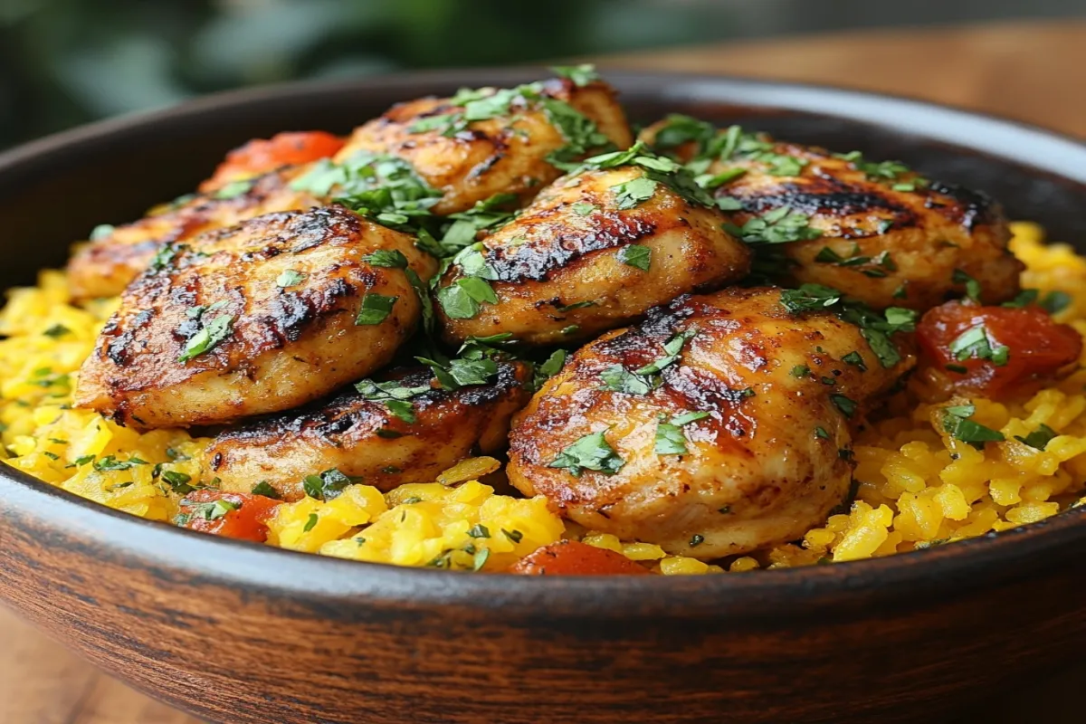 Chicken and yellow rice