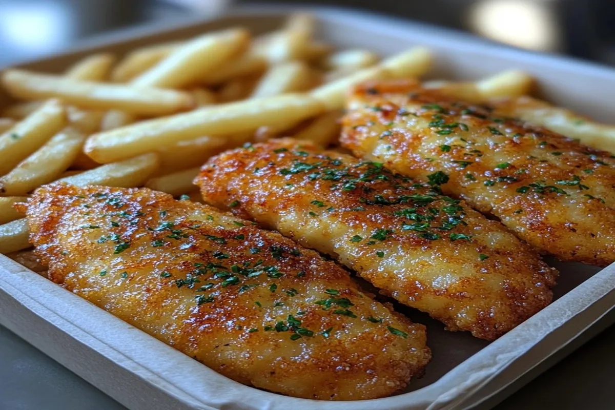 Chicken tenders and fries